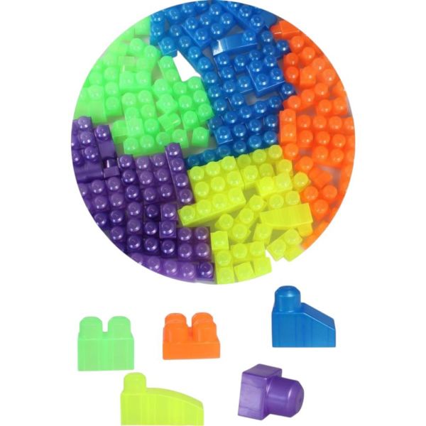 Asya Oyuncak Play Blox Parlak Yapı Bloklar Büyük Çanta 266 Parça