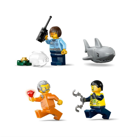 LEGO® City Polis Teknesi Takibi, Yüzer Sürat Tekneli ve Botlu 60456