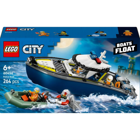 LEGO® City Polis Teknesi Takibi, Yüzer Sürat Tekneli ve Botlu 60456