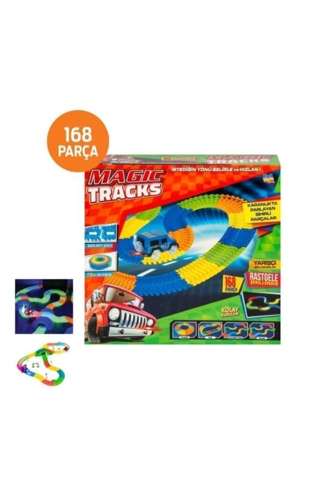 168 Parça Magic Tracks Yarış Pisti Ve 1 Adet Pilli Araba-23082235