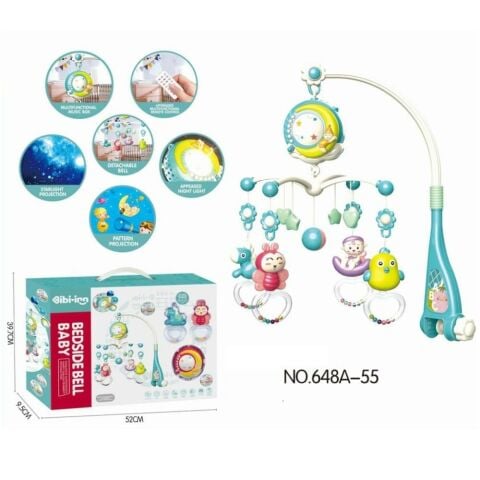 Işıklı Müzikli Kumandalı Mavi Bebek Dönencesi