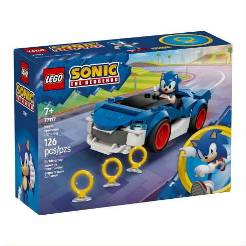 LEGO Sonic the Hedgehog Sonic: Şimşek Araba 77117 - 7 Yaş ve Üzeri Çocuklar için Yaratıcı Oyuncak Yapım Seti (126 Parça)