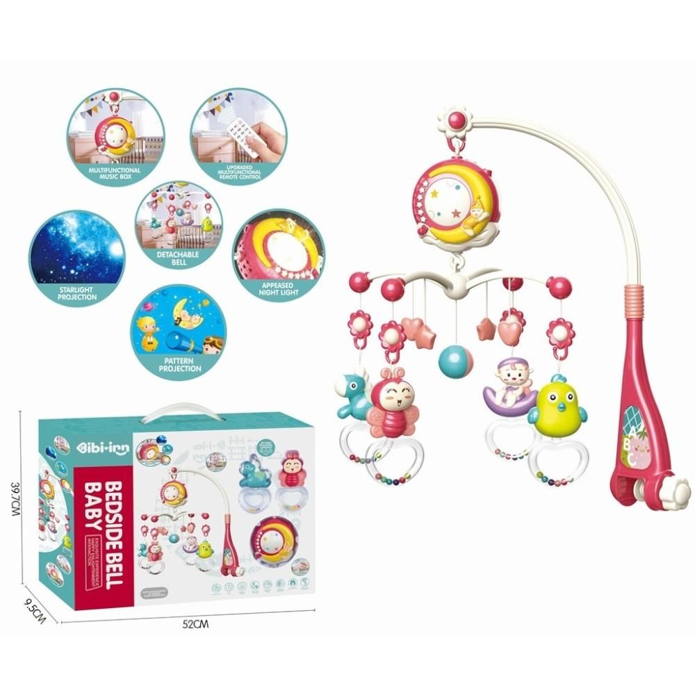 Işıklı Müzikli Kumandalı Kırmızı Bebek Dönencesi