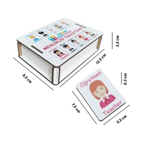 Hamaha Ahşap Eğitici Meslekler Eşleştirme Hafiza Oyunu