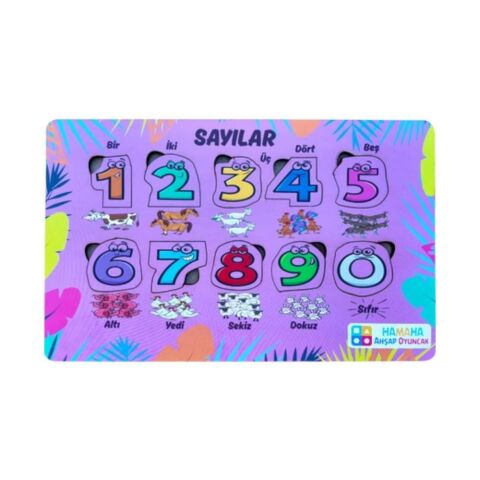 Hamaha Ahşap Eğitici Sayılar Eşleştirme Hafıza Oyunu