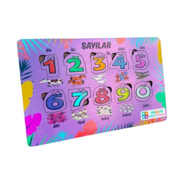 Hamaha Ahşap Eğitici Sayılar Eşleştirme Hafıza Oyunu