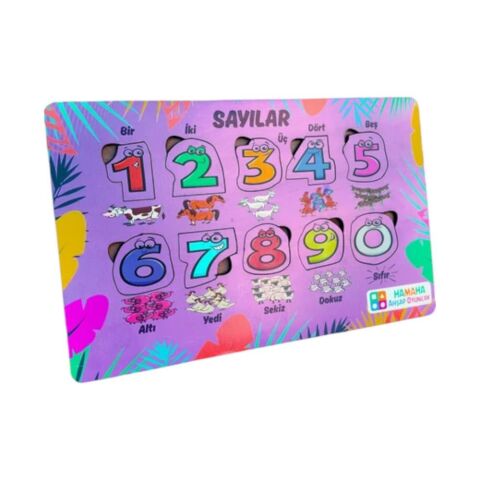 Hamaha Ahşap Eğitici Sayılar Eşleştirme Hafıza Oyunu