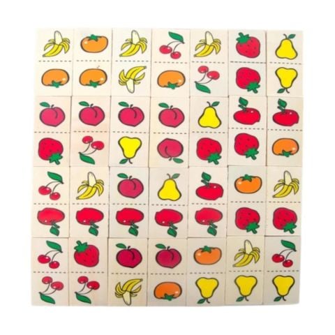 Hamaha Ahşap Eğitici Meyveler Eşleştirme Hafıza Oyunu