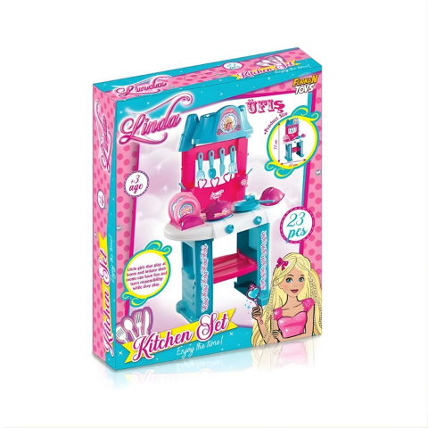 Furkan Büyük Mutfak Seti 23 Parça Oyuncak Yemek Seti