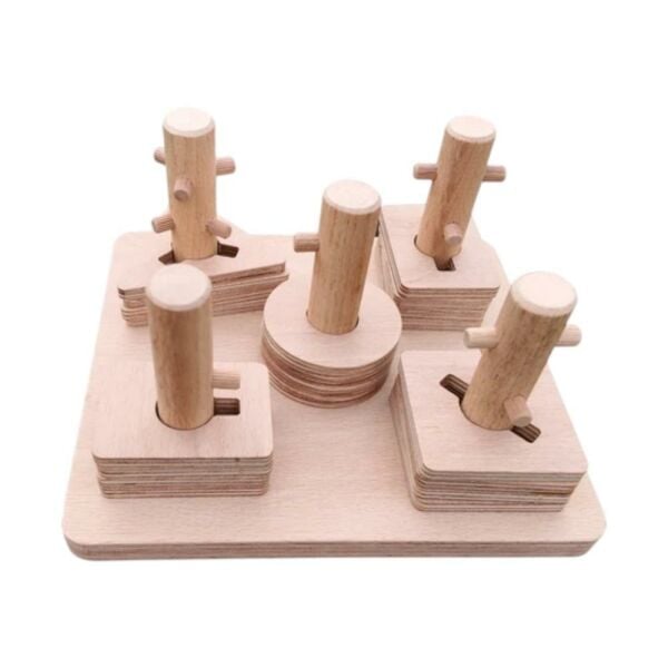 Hamaha Ahşap Eğitici Geometrik Eşleştirme Hafıza Oyunu