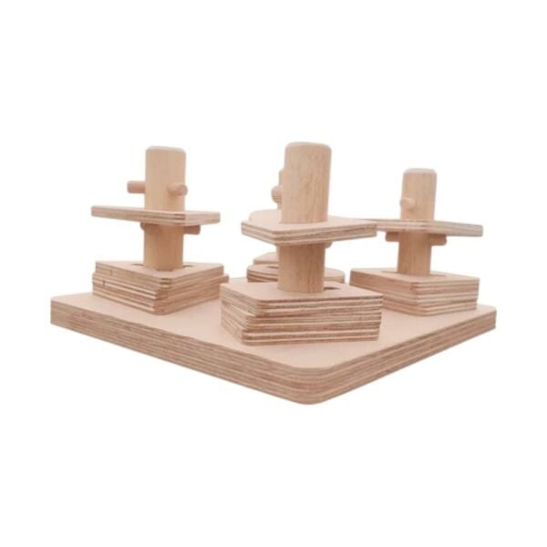 Hamaha Ahşap Eğitici Geometrik Eşleştirme Hafıza Oyunu