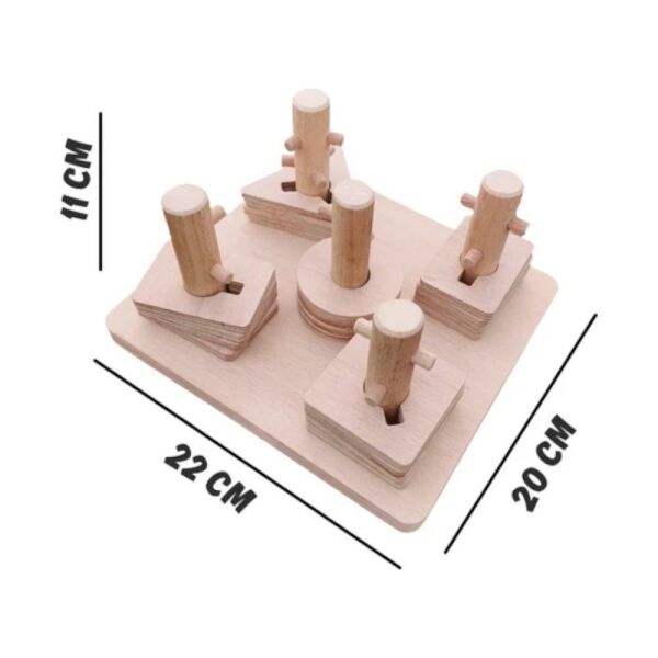 Hamaha Ahşap Eğitici Geometrik Eşleştirme Hafıza Oyunu