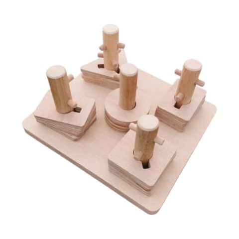 Hamaha Ahşap Eğitici Geometrik Eşleştirme Hafıza Oyunu