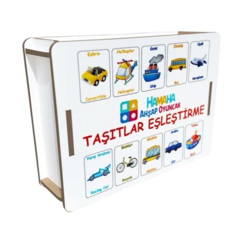 Hamaha Ahşap Eğitici Taşıtlar Eşleştirme Hafıza Oyunu