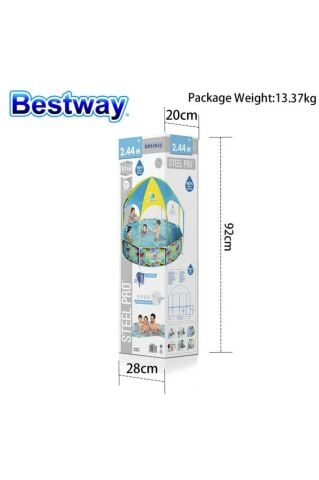 56432 Steel Pro Gölgelikli Oyun Havuzu 2.44m X 51cm