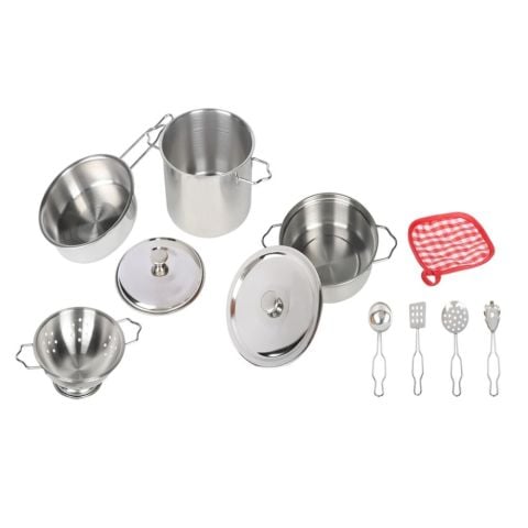 11 Parça Çelik Tencere Tava Seti