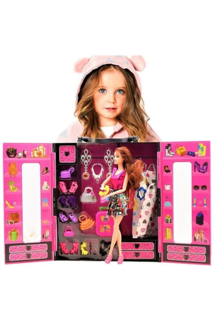 Beauty Fashion Star Barbie Elbise Gardrobum Bebekli Model