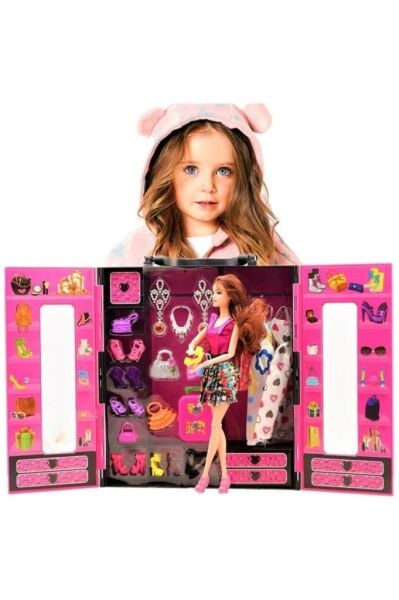Beauty Fashion Star Barbie Elbise Gardrobum Bebekli Model