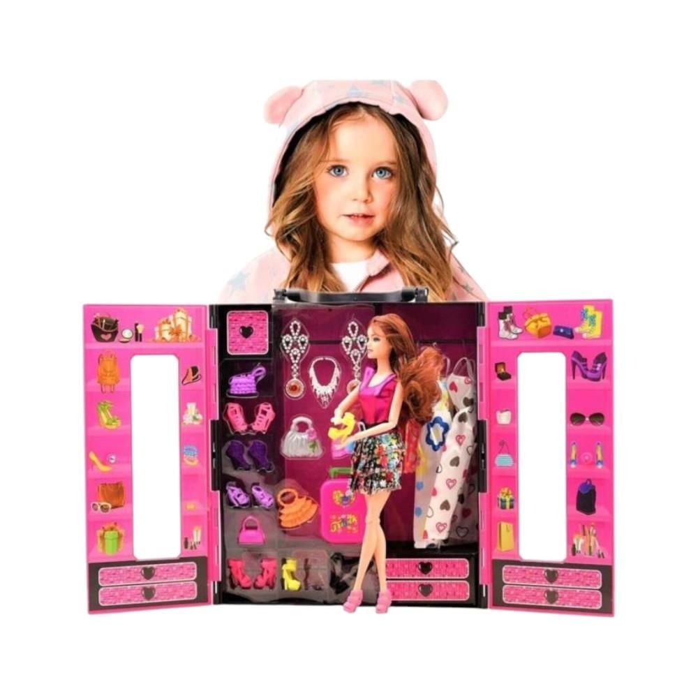 Beauty Fashion Star Barbie Elbise Gardrobum Bebekli Model
