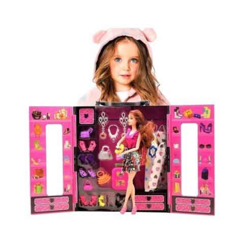 Beauty Fashion Star Barbie Elbise Gardrobum Bebekli Model