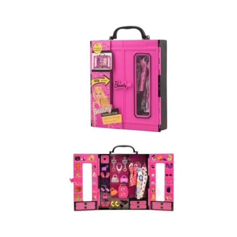 Beauty Fashion Star Barbie Elbise Gardrobum Bebekli Model