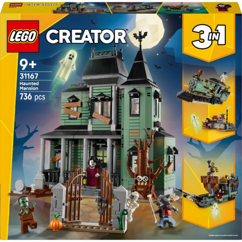 LEGO® Creator 3'ü 1 Arada Hayaletli Köşk Oyuncak Ev Yapım Seti 31167
