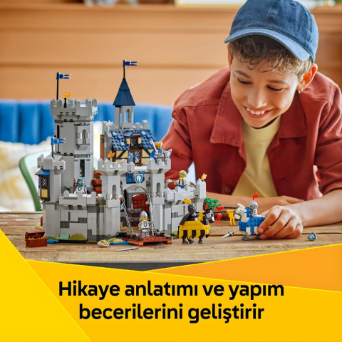 LEGO® Creator 3'ü 1 Arada Orta Çağ Atlı Şövalye Kalesi Oyuncak Yapım Seti 31168