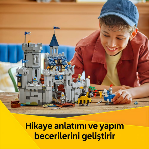 LEGO® Creator 3'ü 1 Arada Orta Çağ Atlı Şövalye Kalesi Oyuncak Yapım Seti 31168