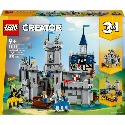 LEGO® Creator 3'ü 1 Arada Orta Çağ Atlı Şövalye Kalesi Oyuncak Yapım Seti 31168