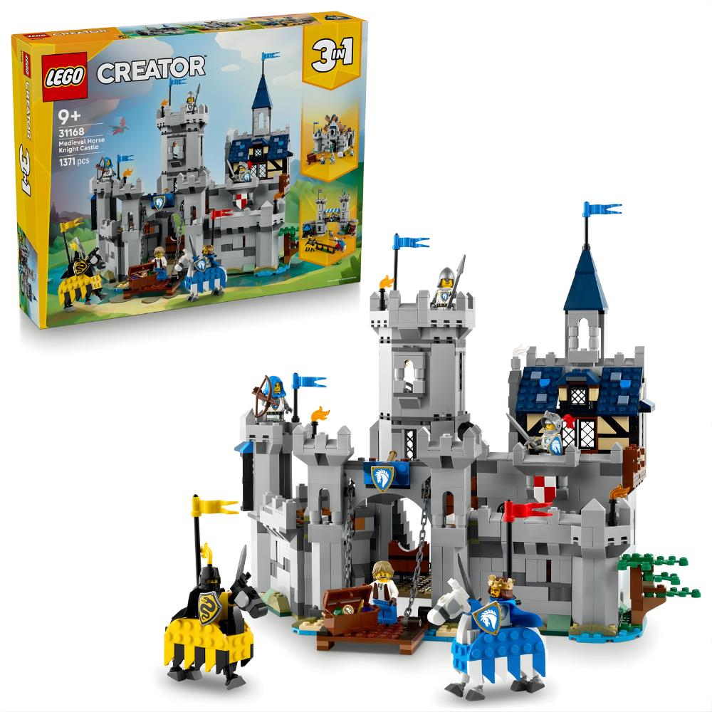 LEGO® Creator 3'ü 1 Arada Orta Çağ Atlı Şövalye Kalesi Oyuncak Yapım Seti 31168