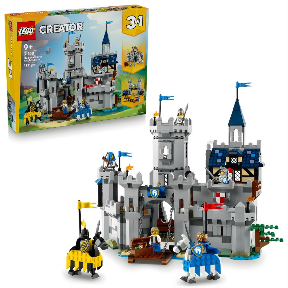 LEGO® Creator 3'ü 1 Arada Orta Çağ Atlı Şövalye Kalesi Oyuncak Yapım Seti 31168