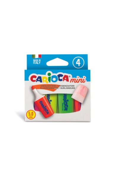 Fosforlu Mini Işaretleme Kalemi 4lü 4 Renk