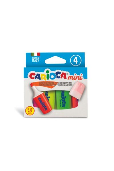 Fosforlu Mini Işaretleme Kalemi 4lü 4 Renk