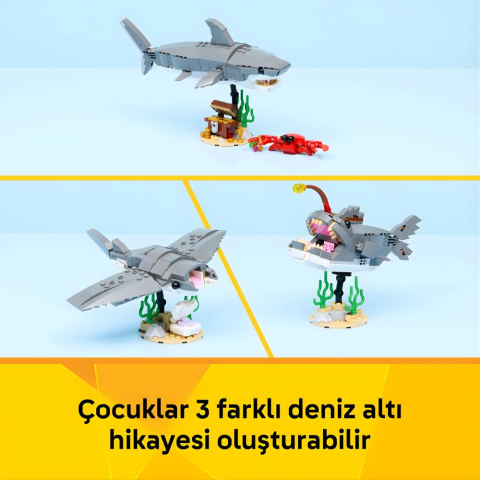 LEGO® Creator Acımasız Köpek Balığı ile Hazine Sandığı 31381
