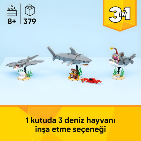 LEGO® Creator Acımasız Köpek Balığı ile Hazine Sandığı 31381
