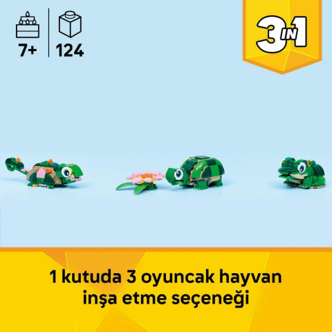 LEGO® Creator 3’ü 1 Arada Kaplumbağa ile Nilüfer Çiçeği 31377
