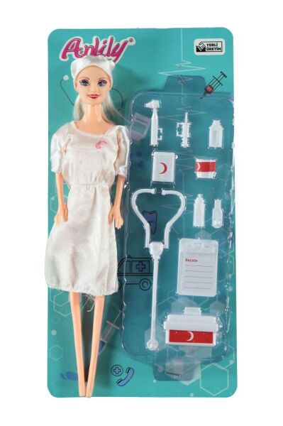 Anlily Poşette Doktor Setli Bebek