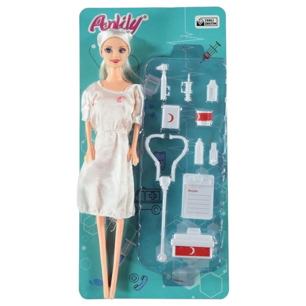 Anlily Poşette Doktor Setli Bebek