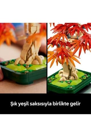 LEGO ® Botanicals Japon Kırmızı Akçaağaç Bonsai Ağacı 10348 - 18+ Dekoratif Model Yapım Seti (474 Pr)
