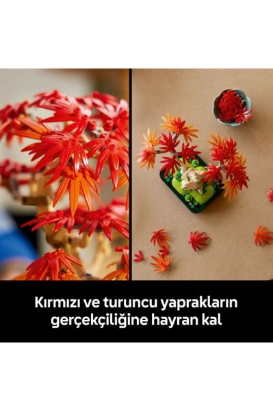 LEGO ® Botanicals Japon Kırmızı Akçaağaç Bonsai Ağacı 10348 - 18+ Dekoratif Model Yapım Seti (474 Pr)