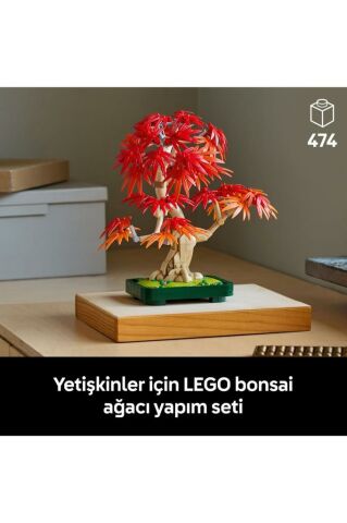 LEGO ® Botanicals Japon Kırmızı Akçaağaç Bonsai Ağacı 10348 - 18+ Dekoratif Model Yapım Seti (474 Pr)