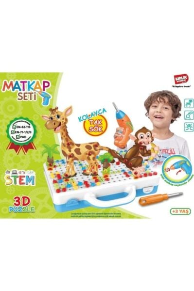 Eğitici Matkaplı Creative Puzzle 340 Parça 3d Stem