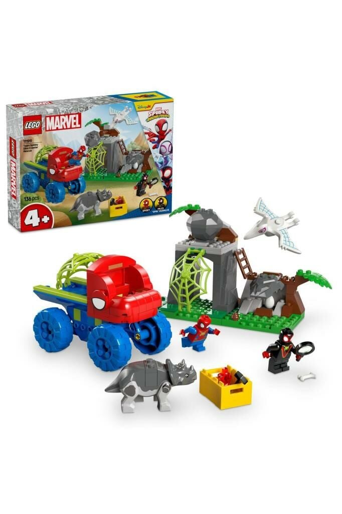 LEGO ® Marvel Spidey ve İnanılmaz Arkadaşları Spidey Ekibi Dinozor Kamyonlu Kurtarma 11199 -Set(136P)