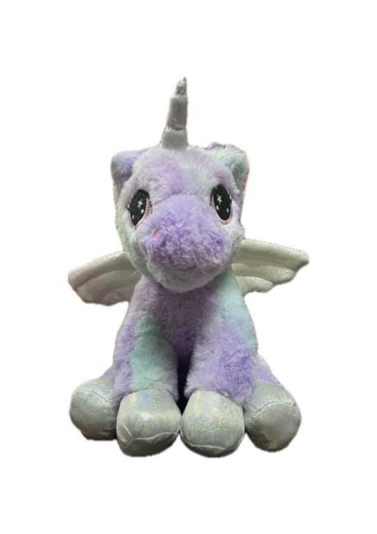 Parlak Kumaş Kanatlı Unicorn 35 Cm 62395