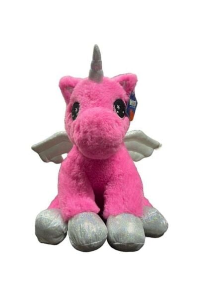Parlak Kumaş Kanatlı Unicorn 35 Cm 62395