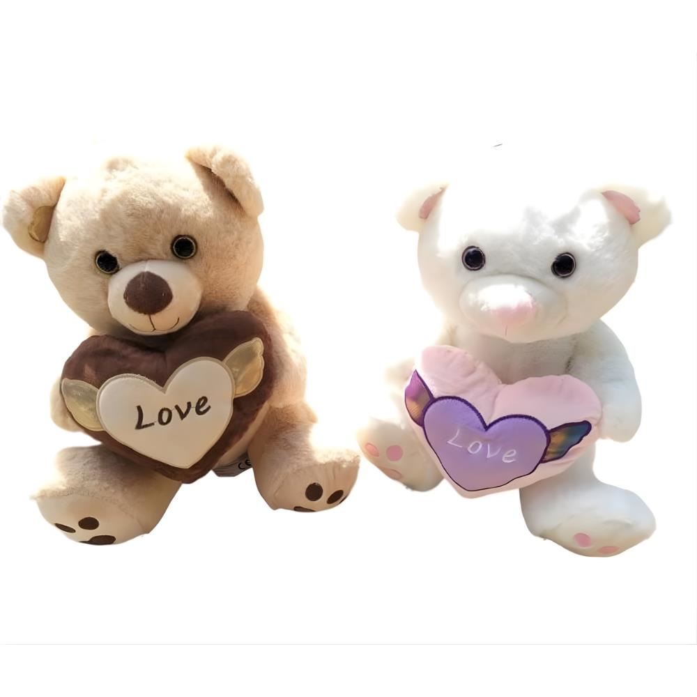 Peluş 40 Cm Melek Kalpli Ayı