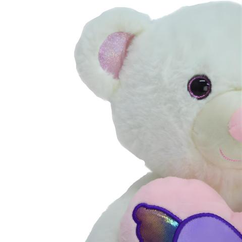 Peluş 40 Cm Melek Kalpli Ayı