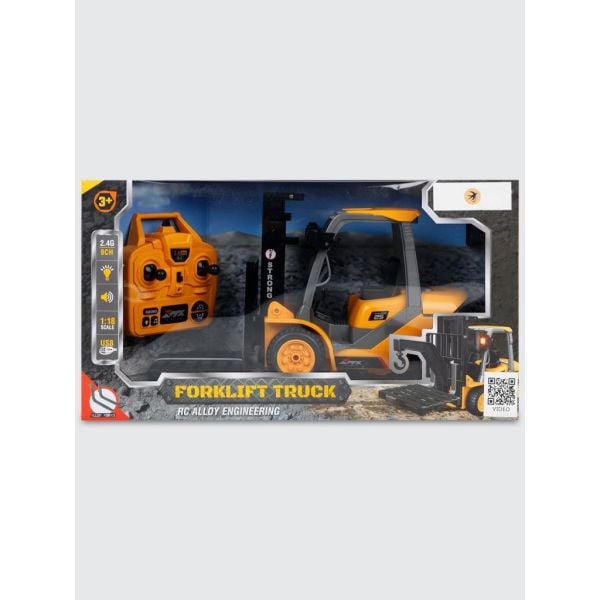 9 Kanallı Uzaktan Kumandalı Şarjlı Forklift Sarı