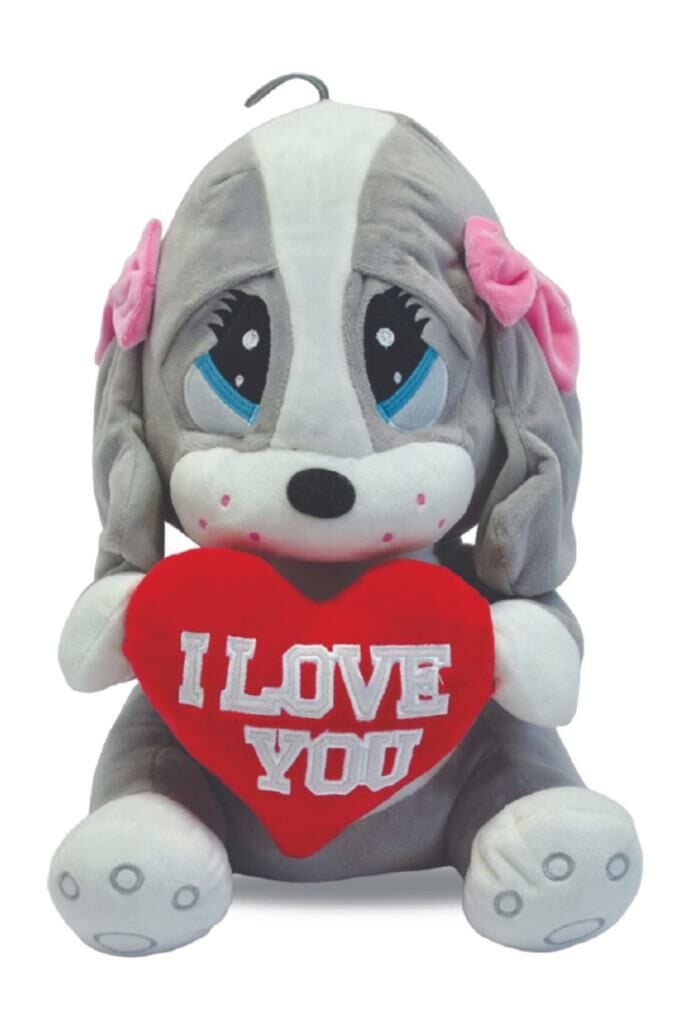 25 Cm Üzgün Köpek Peluş - Yumuşak Dokulu