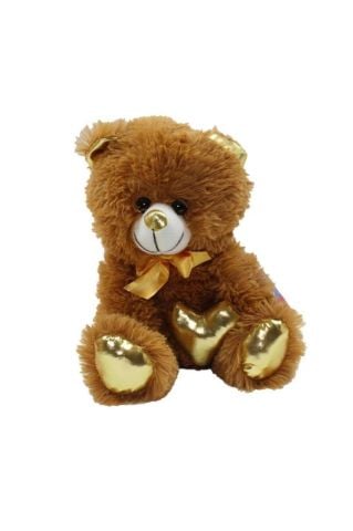 62500 Parlak Kalpli Peluş Ayı 30 Cm